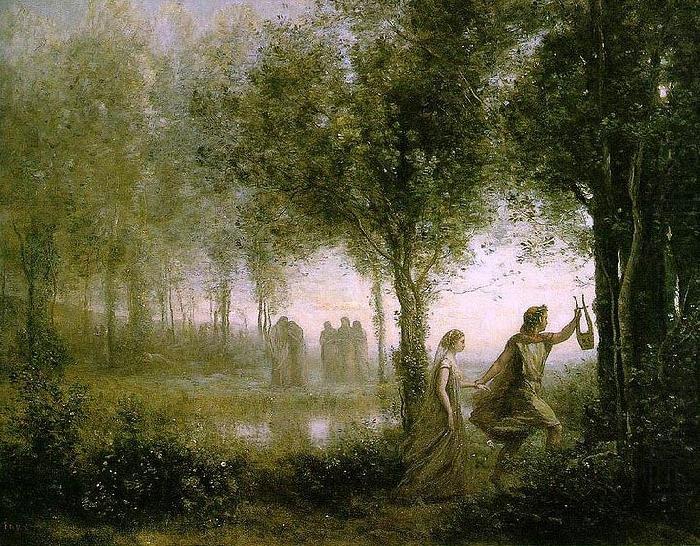 Orphee ramenant Eurydice des enfers, Jean-Baptiste Camille Corot